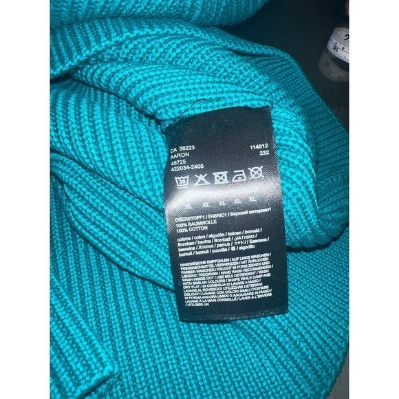 DRYKORN For Beautiful People Teal Round Neck Knit Sweater Size XL - Picture 5 of 6